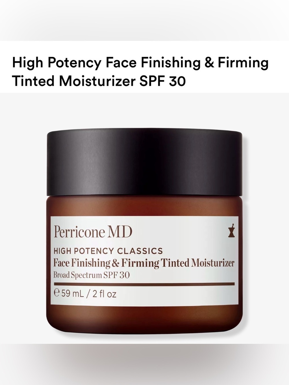 NWT Perricone MD Face Finishing & Firming Tinted Moisturizer SPF 30